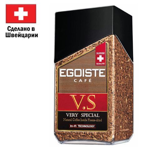Кофе растворимый EGOISTE "V.S", сублимированный, 100 г, стеклянная банка, EG10009007