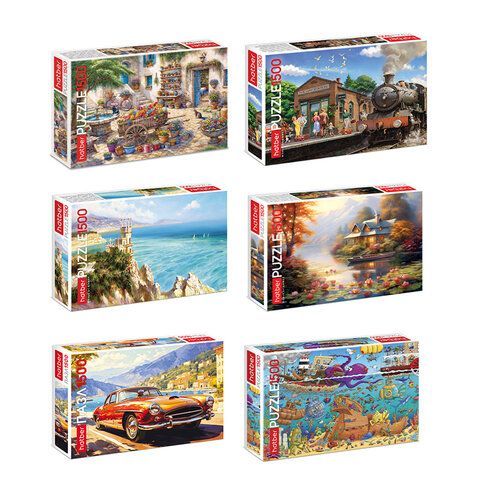 Пазл картонный 1500 элементов АССОРТИ, 670х480 мм, HTB