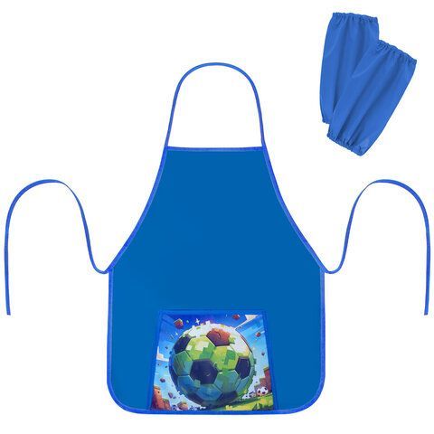 Фартук с нарукавниками для уроков труда ПИФАГОР, 1 карман, 46х54 см, Football match, 273628