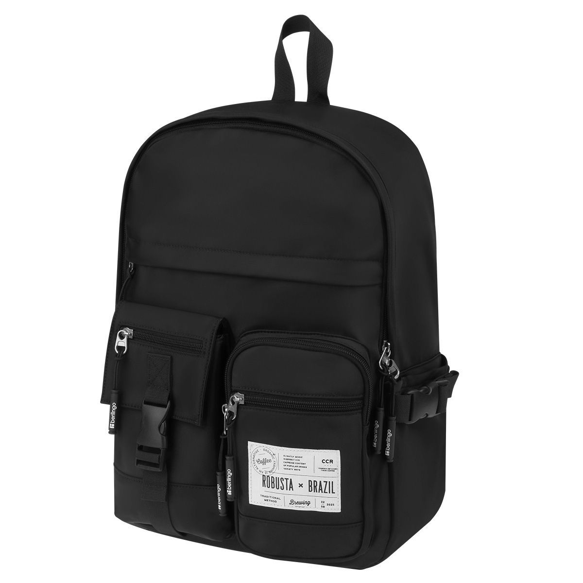 Рюкзак Berlingo Tasty "Black robusta", 40*28*17см, 1 отделение, 8 карманов, уплотненная спинка