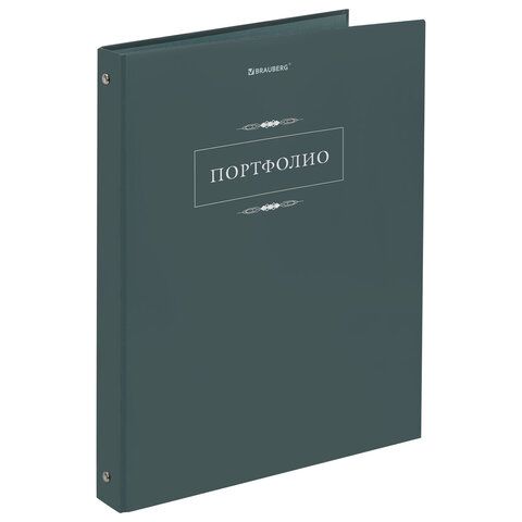 Папка-портфолио универсальная, 4 кольца, 20 файлов, 7БЦ матовая, BRAUBERG "Classic", 117554