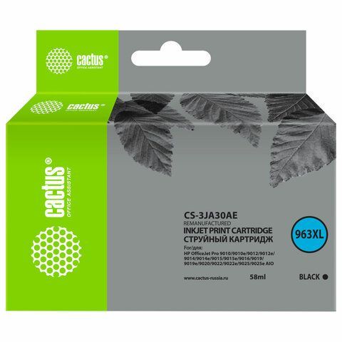 Картридж струйный CACTUS (CS-3JA30AE) для HP OfficeJet Pro 9010/9010e/9012/9014, черный Картридж струйный CACTUS (CS-3JA30AE) для HP OfficeJet Pro 9010/9010e/9012/9014, черный