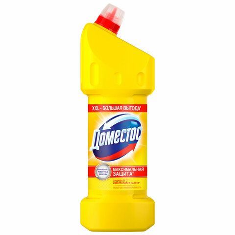 Чистящее средство 1,5 л, DOMESTOS (Доместос) "Лимонная свежесть", с отбеливающим эффектом, 67682978 