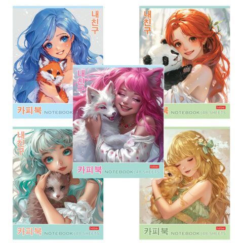 Тетрадь А5 48 л., HATBER скоба, клетка, Soft-touch ламинация, "Милый друг" (микс в спайке), 089131, 48Т5лВ1