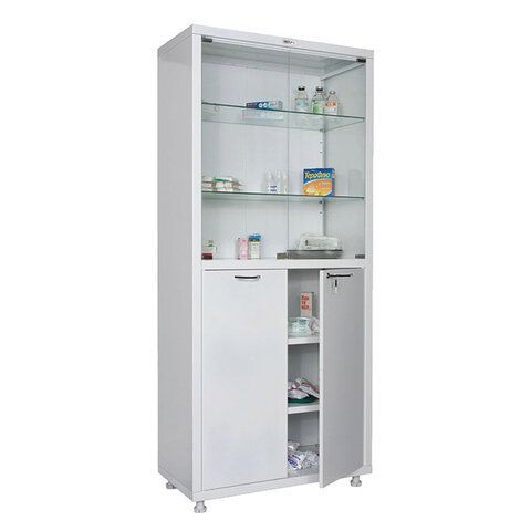 картинка Шкаф медицинский 2-створчатый HILFE "МД 2 1780/SG" 1850х800х400 мм, стекло, белый, S26199205509 магазин являющийся официальным дистрибьютором в России картинка Шкаф медицинский 2-створчатый HILFE "МД 2 1780/SG" 1850х800х400 мм, стекло, белый, S26199205509 от магазина