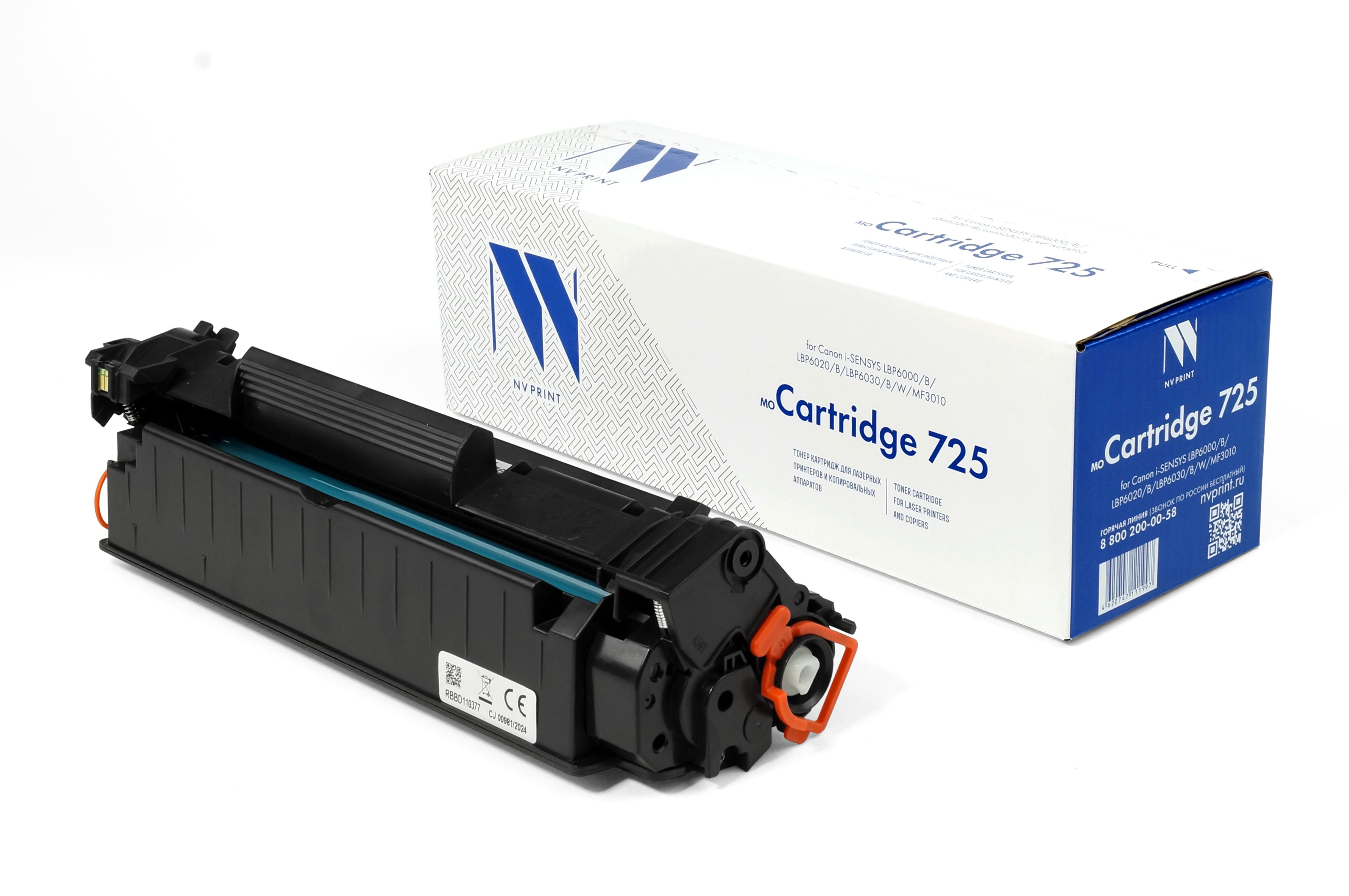 Картридж совм. NV Print 725 черный для Canon LBP 6000/6000B/HP LJ Р1102/Р1102W (1600стр.)