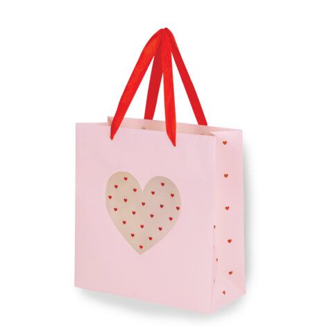 Пакет подарочный КОМПЛЕКТ 3 штуки, 20х8х20 см,"With LOVE", с прозрачным окном, ЗОЛОТАЯ СКАЗКА, 700866