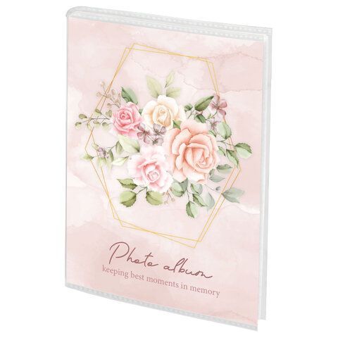 Фотоальбом BRAUBERG "Watercolor flowers" на 36 фото 10х15 см, мягкая обложка, 391431