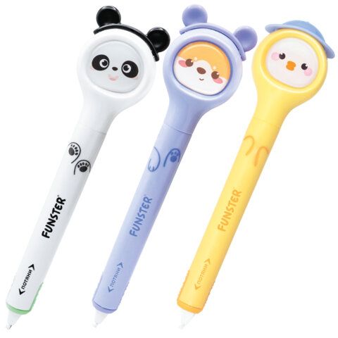 Корректирующая лента FUNSTER(ФАНСТЕР) "Милые зверята" 5ммx6м, ВЫГОДНАЯ УПАКОВКА 3шт, блистер, 273984