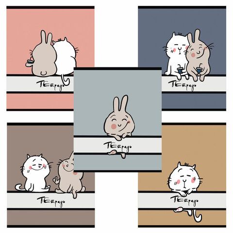 Тетрадь А5 48л. ПЗБМ скоба, клетка, матовая ламинация, брайль, Веселее вместе (микс в спайке), 23317