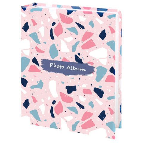 Фотоальбом BRAUBERG "Terrazzo" на 200 фото 10х15 см, твердая обложка, 391423