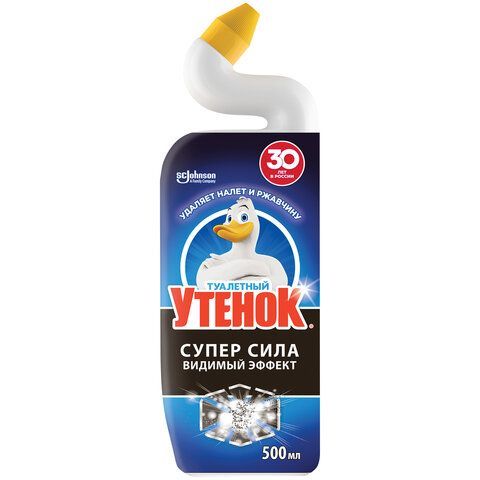 Средство для уборки туалета 500 мл ТУАЛЕТНЫЙ УТЕНОК Супер Сила "Видимый Эффект", 696888 