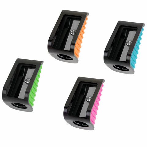 Точилка ЮНЛАНДИЯ "СВЕТЛЯЧОК", яркие цвета ассорти, 272504