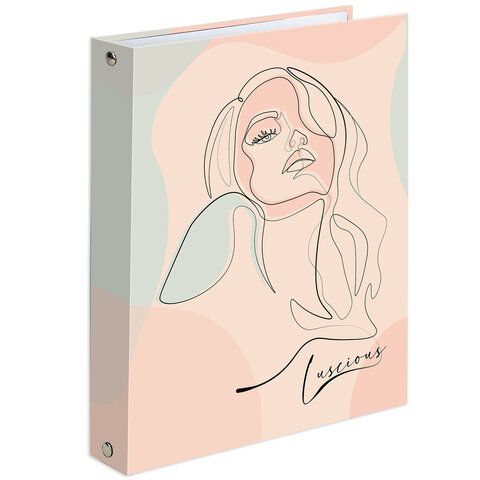 Тетрадь на кольцах А5 (165х215 мм), 120 листов, твердый картон, клетка, BRAUBERG, Девушка, 404076