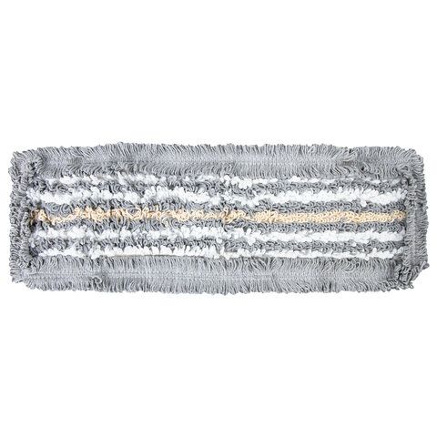 Насадка МОП плоская для швабры/держателя 50 см, ТИП У/К, хлопок/микрофибра, СЕРАЯ, LAIMA EXPERT, 606630