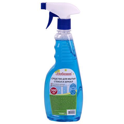 Средство для мытья стекол и зеркал 500 мл "Морозная свежесть", распылитель, ЛЮБАША, 608534 