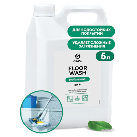 Средство для мытья пола 5,1 кг GRASS FLOOR WASH, нейтральное, низкопенное, концентрат, 125195 