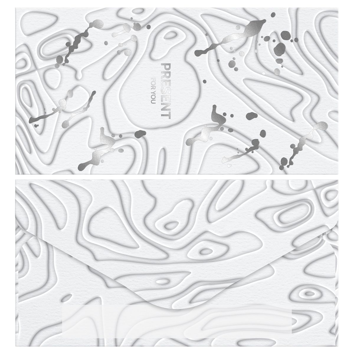 Конверт для денег MESHU "Drops" 85*164мм, матовая ламинация, фольга