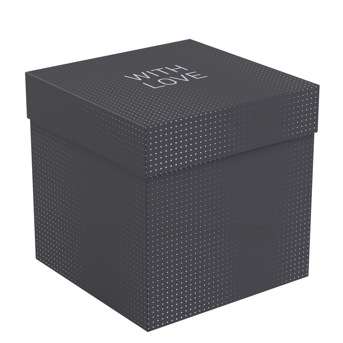 Коробка складная подарочная MESHU "Черная", (15*15*15см), выборочный лак