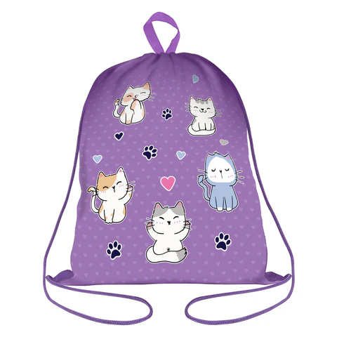 Мешок для обуви BRAUBERG KIDS, с петлей, 42х34 см, "Playing kittens", 272413