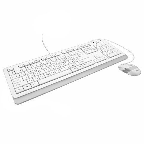 Набор проводной A4TECH Fstyler FG1010, USB, 104 кл., мышь 3 кн.+1 кн.-колесо, белая, 1147556