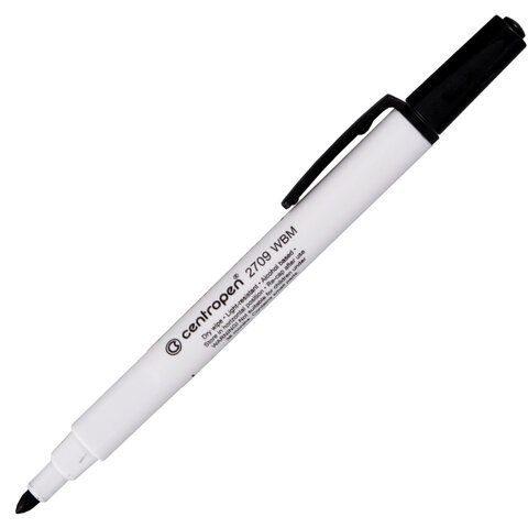 Маркер стираемый для белой доски ЧЕРНЫЙ, CENTROPEN "Dry-Wipe", 1,8 мм, 2709, 527098712