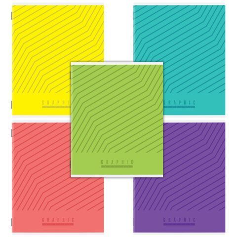 Тетрадь А5 48 л. STAFF "College", скоба, клетка, офсет №2 ЭКОНОМ, обложка картон, "ЯРКАЯ", 405624