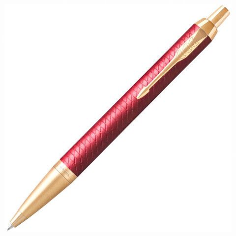Ручка шариковая PARKER "IM Premium Red GT", корпус красный лак, позолоченные детали, синяя, 2143644 Ручка шариковая PARKER "IM Premium Red GT", корпус красный лак, позолоченные детали, синяя, 2143644