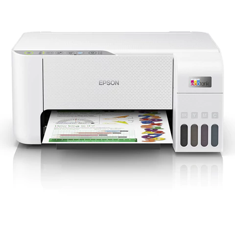 картинка МФУ струйное EPSON L3256 "3 в 1", А4, 33 стр./мин, 5760x1440, Wi-Fi, СНПЧ, белый корпус, C11CJ67524 от магазина