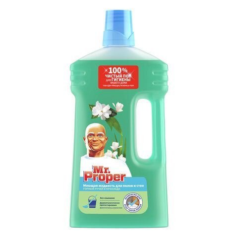Средство для мытья пола и стен 1 л, MR.PROPER (Мистер Пропер), "Горный ручей и прохлада", MP-81519421 