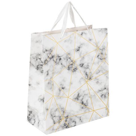 Пакет подарочный 26,5x12,7x33 см ЗОЛОТАЯ СКАЗКА "Golden Marble", тиснение фольгой, 608251 Пакет подарочный 26,5x12,7x33 см ЗОЛОТАЯ СКАЗКА "Golden Marble", тиснение фольгой, 608251