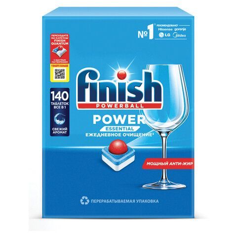 Таблетки для посудомоечных машин 140шт FINISH Powerball, ш/к 95774, 3265808 