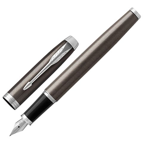 Ручка перьевая PARKER "IM Core Dark Espresso CT", корпус кофейный лак, хромированные детали, синяя, 1931650 Ручка перьевая PARKER "IM Core Dark Espresso CT", корпус кофейный лак, хромированные детали, синяя, 1931650