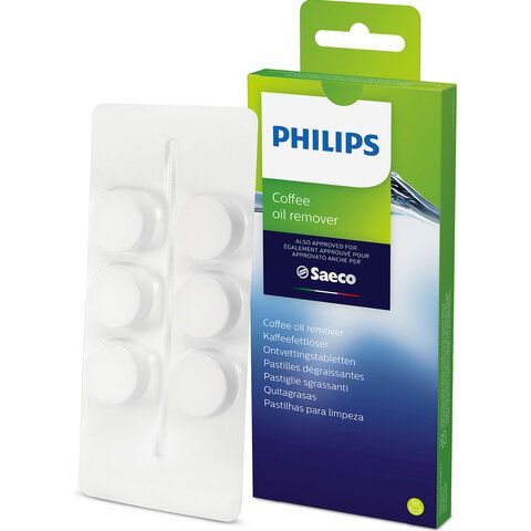 Таблетки для удаления кофейных масел PHILIPS CA6704/10, 6 шт., в блистере, 00423 