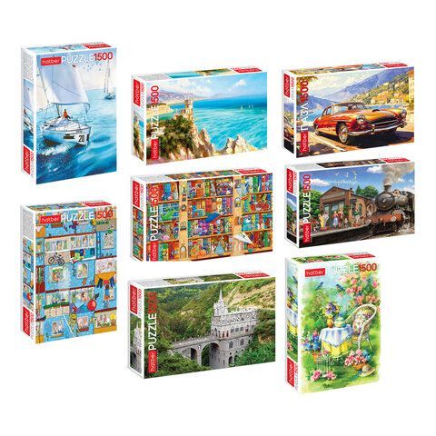 Пазл картонный 1500 элементов АССОРТИ, 670х480 мм, HTB