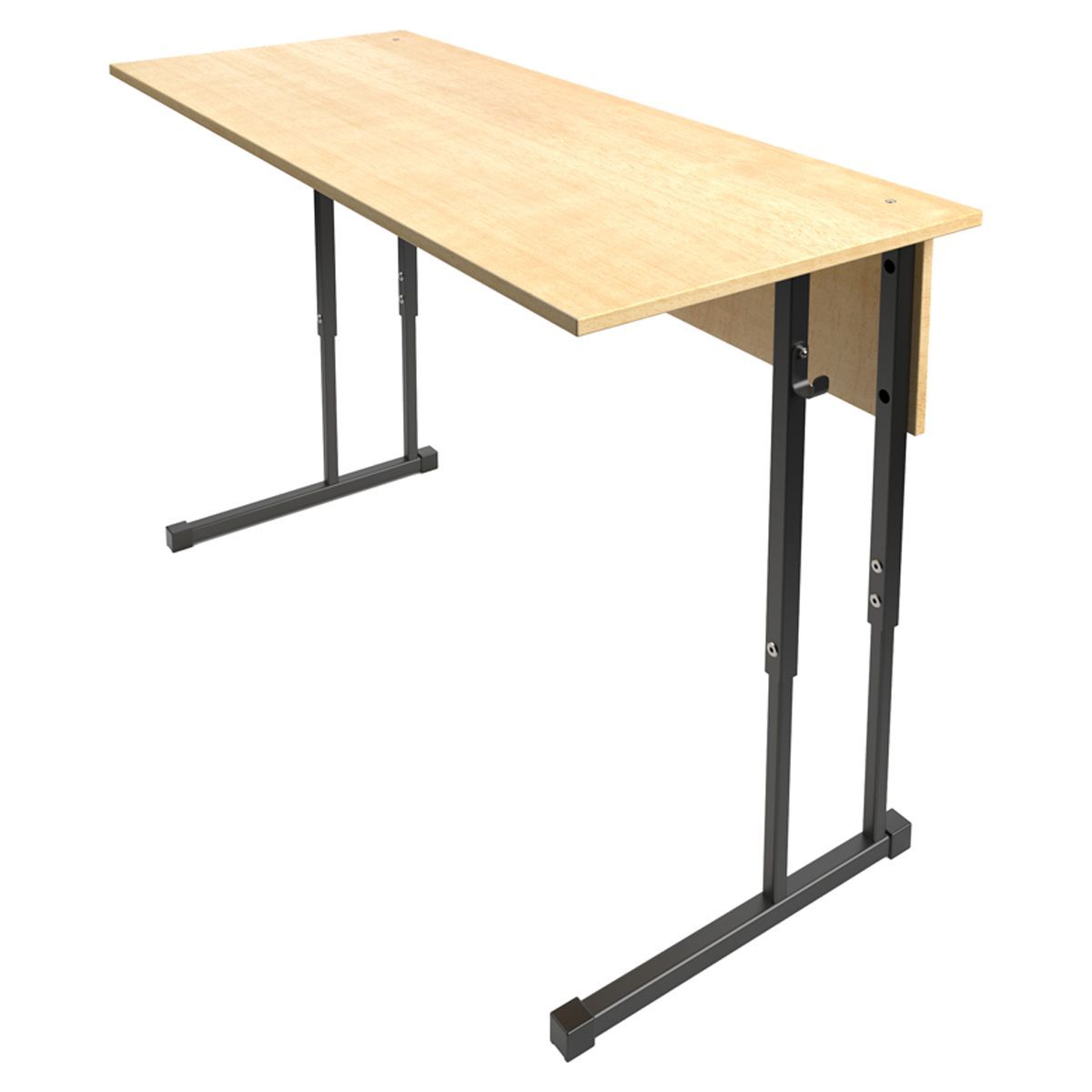 Стол-парта регул.1200*500*580-820мм, рост 3-7 универсал. (3-5гр, 4-6гр, 5-7гр.), клен/черный