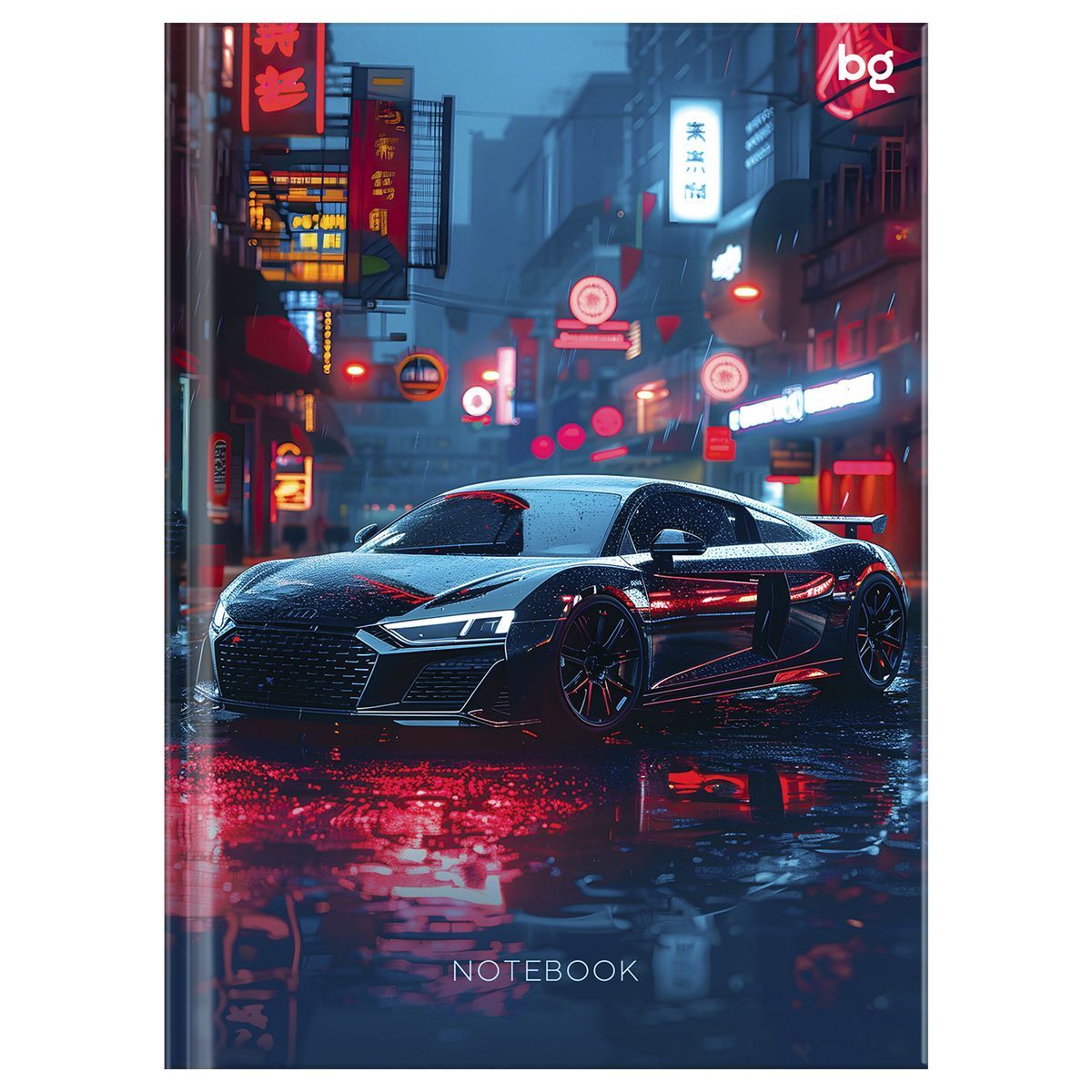 Бизнес-блокнот А6, 64л., ЛАЙТ BG "Sportcar", матовая ламинация, выборочный лак