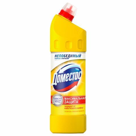 Чистящее средство 1 л, DOMESTOS (Доместос) "Лимонная свежесть", с отбеливающим эффектом 