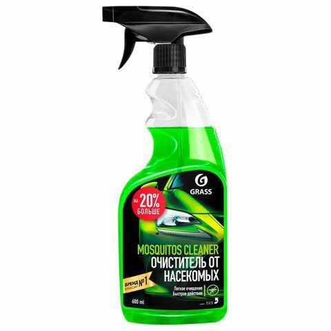 Средство для удаления остатков насекомых, 600 мл, GRASS MOSQUITOS CLEANER, триггер, 110372 
