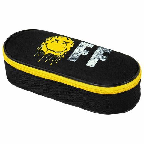 Пенал-футляр BRAUBERG, 1 отделение, органайзер, полиэстер, 22x9x5 см, "Smile OFF", 271587