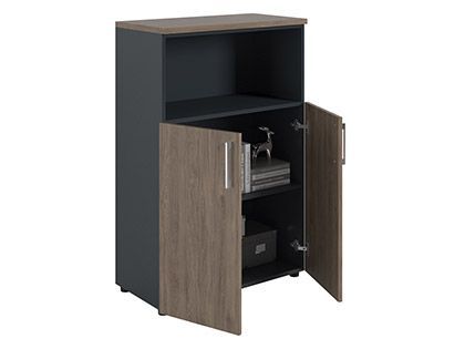 Шкаф NW 1280/2 полузакрытый темный орех/антрацит