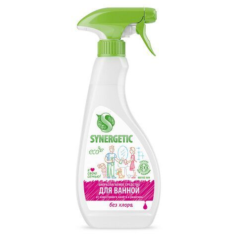 Средство для удаления известкового налета и ржавчины 500 мл SYNERGETIC, распылитель, ЭКО, 104052 