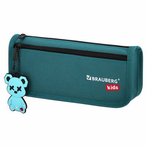 Пенал мягкий BRAUBERG KIDS, 2 отделения, полиэстер, Cool bear, 22x10x6 см, 273554