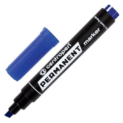 Маркер перманентный CENTROPEN 8576, СИНИЙ, скошенный наконечник, 1-4,6 мм, 585760106