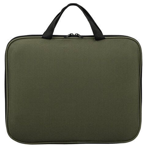 Папка на молнии с ручками STAFF EVERYDAY, А4, полиэстер, хаки, 270737