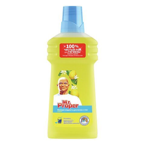 Средство для мытья пола и стен 500 мл, MR.PROPER (Мистер Пропер) "Лимон" 