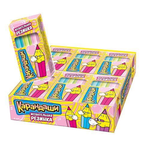 Жевательная резинка "Карандаши", 15 г, КАНДИ КЛАБ, GUM024-1