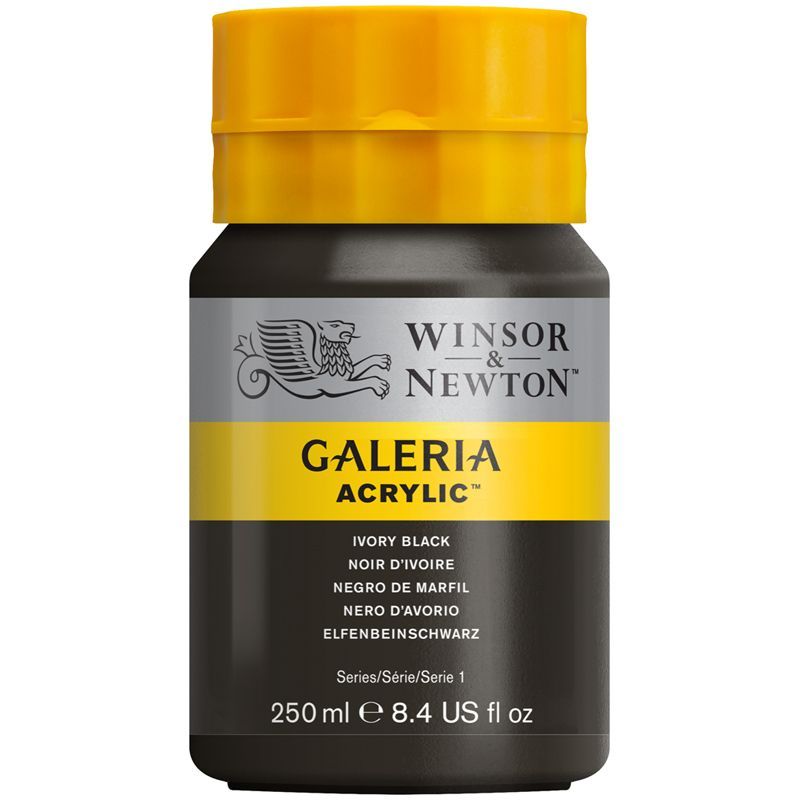 Краска акриловая художественная Winsor&Newton "Galeria", 250мл, туба, черная слоновая кость Краска акриловая художественная Winsor&Newton "Galeria", 250мл, туба, черная слоновая кость