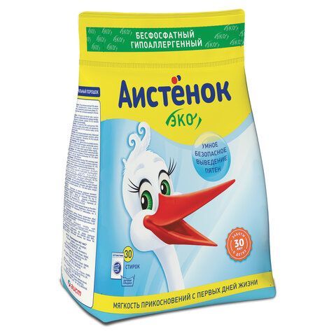 картинка Стиральный порошок для всех типов стирки 2,4 кг, АИСТЁНОК "Волшебный вихрь", бесфосфатный, 4301010014 от магазина