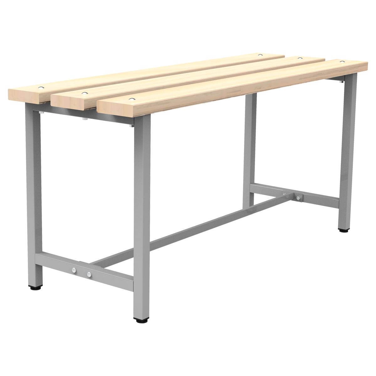 Скамья гардеробная на металлокаркасе без спинки Титан СТ-1 с регулируемыми опорами, 475-485*1000*350, (ПОД ЗАКАЗ)